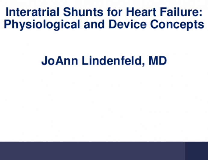 Interatrial Shunts for Heart Failure: Physiological and Device Concepts