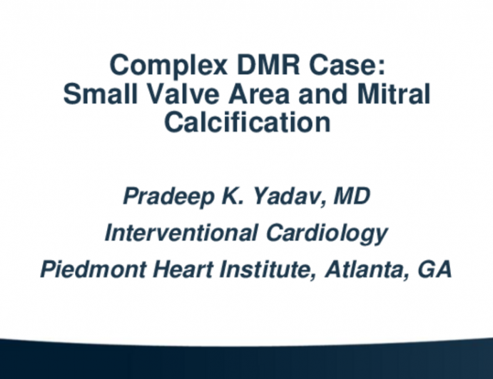 Small Valve Area and Mitral Calcification