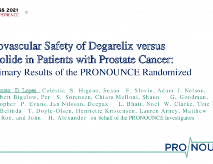 Cardiovascular Safety of Degarelix versus Leuprolide in Patients with Prostate Cancer: The Primary Results of the PRONOUNCE Randomized Trial
