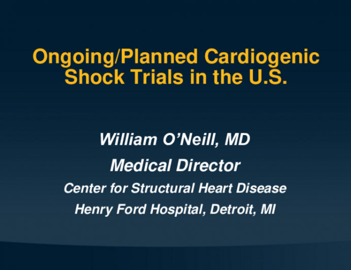 Ongoing/Planned Cardiogenic Shock Trials in the US