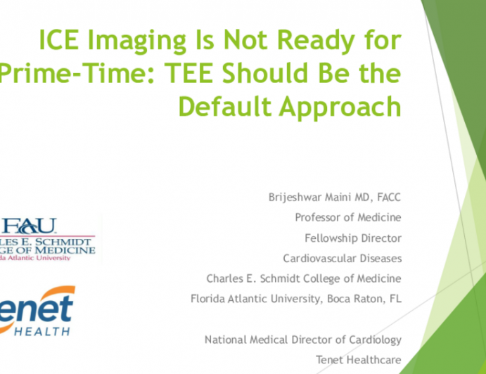ICE Imaging Is Not Ready for Prime-Time: TEE Should Be the Default Approach