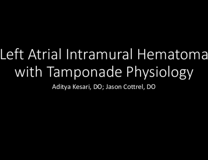 TCT 565: Left Atrial Intramural Hematoma