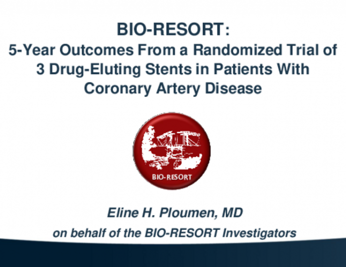 BIO-RESORT: Five-Year Outcomes from a Randomized Trial of Three Drug-Eluting Stents in Patients With Coronary Artery Disease