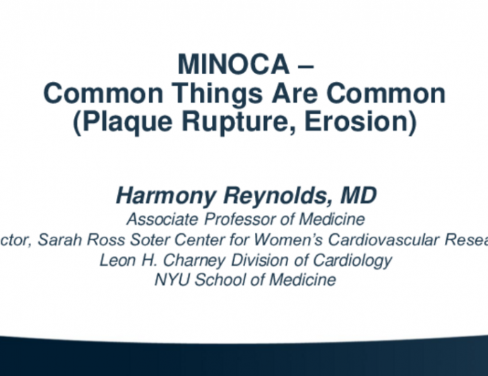 Case-Based Presentation 2: MINOCA – Common Things Are Common (Plaque Rupture, Erosion)