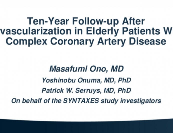 Ten-Year Follow-up After Revascularization in Elderly Patients With Complex Coronary Artery Disease