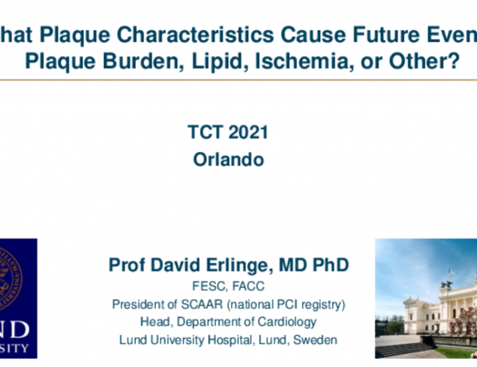 What Plaque Characteristics Cause Future Events: Plaque Burden, Lipid, Ischemia, or Other?