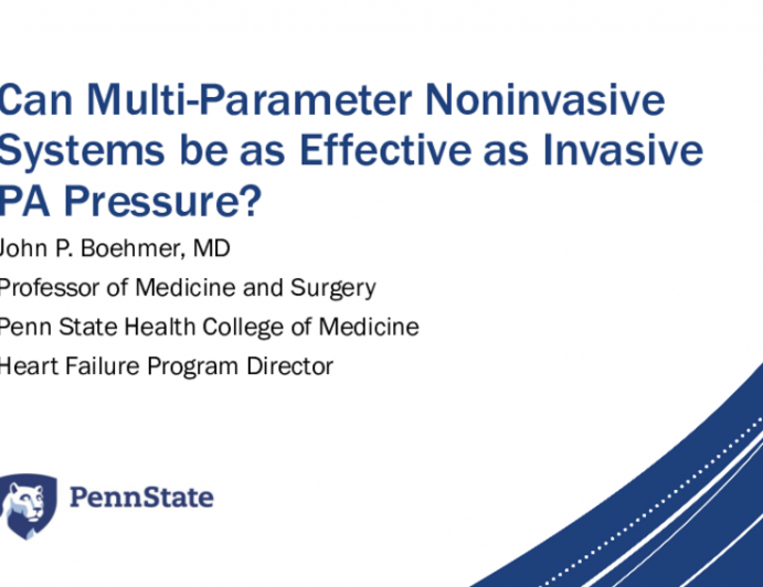 Can Multi-Parameter Noninvasive Systems be as Effective as Invasive PA Pressure?