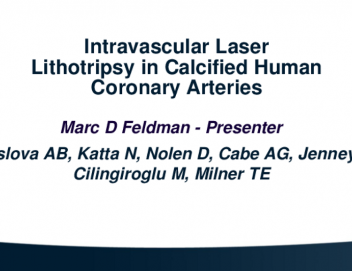 Laser Balloon Calcium Fracture in Calcified Human Coronary Arteries