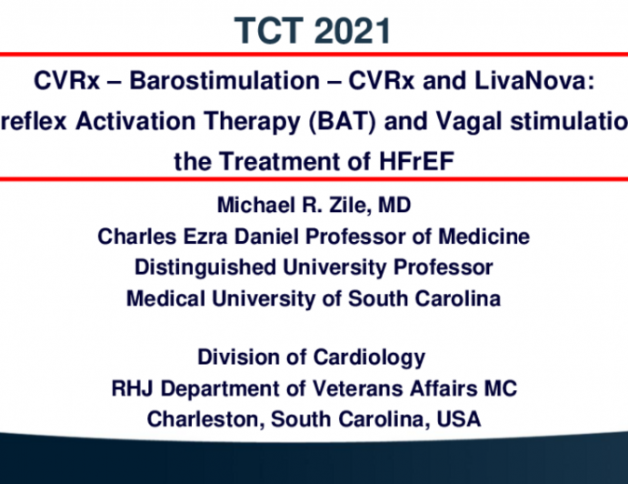 CVRx - Barostimulation -- CVRx and LivaNova