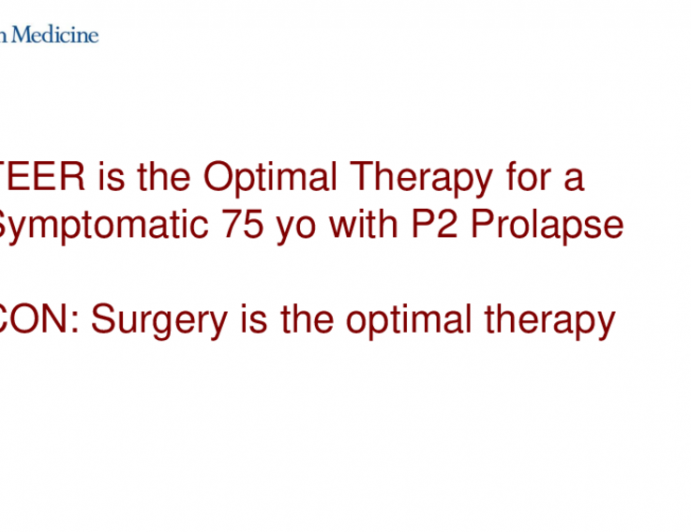 Con: Surgery Is the Optimal Therapy TODAY!