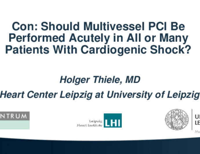 Con: Should Multivessel PCI Be Performed Acutely in All or Many Patients With Cardiogenic Shock?