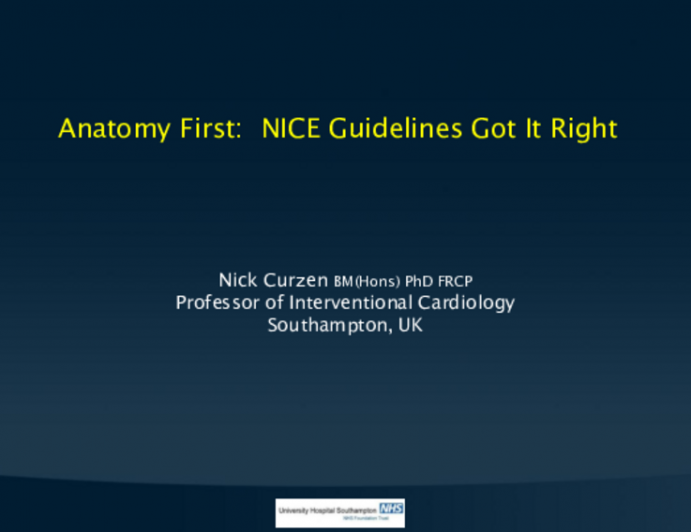 Debate 1: Con – Anatomy First; NICE Guidelines Got It Right