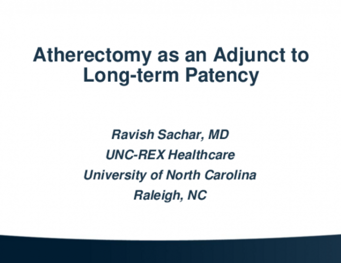 Atherectomy as an Adjunct to Long-term Patency