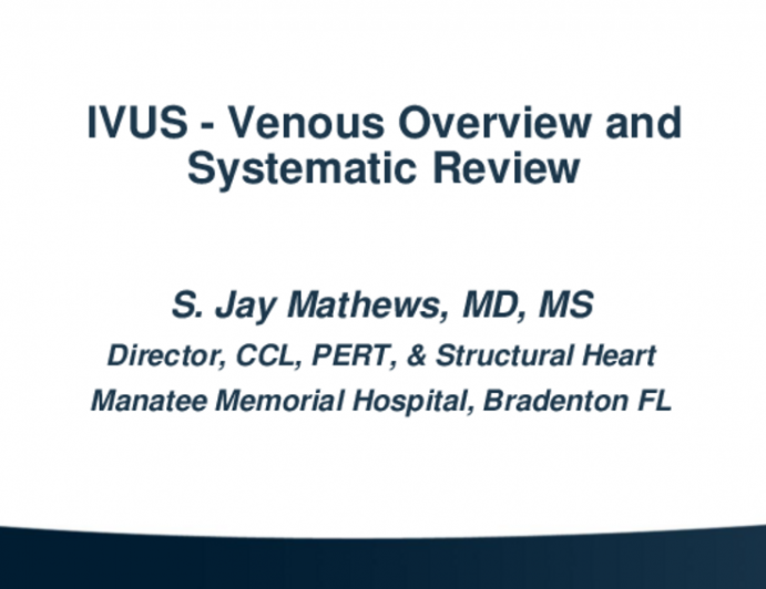 IVUS Venous Overview and Systematic Review
