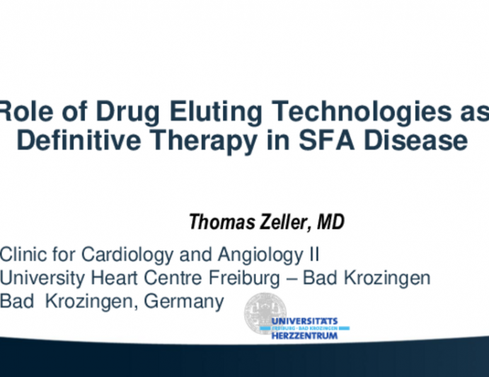Role of Drug Eluting Technologies as Definitive Therapy