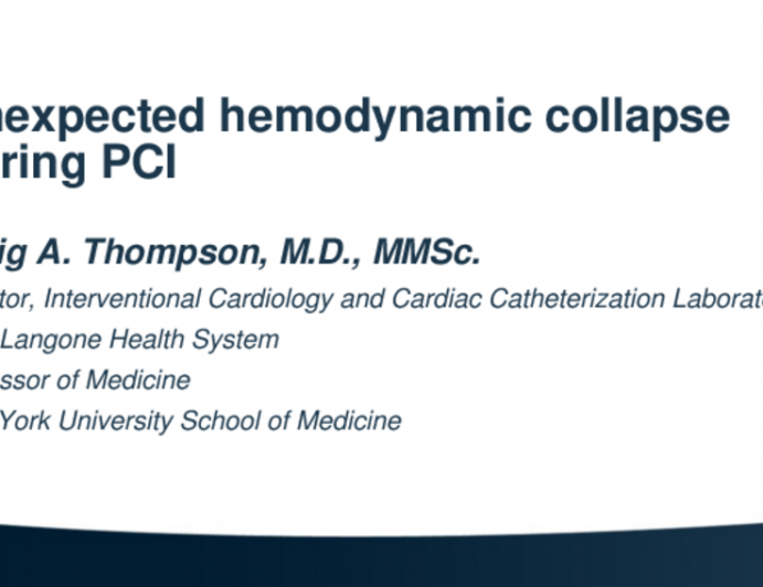 Hemodynamic Collapse: Case and Algorithm