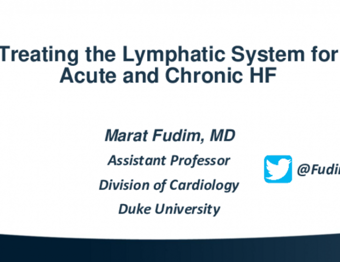 Treating the Lymphatic System for Acute and Chronic HF