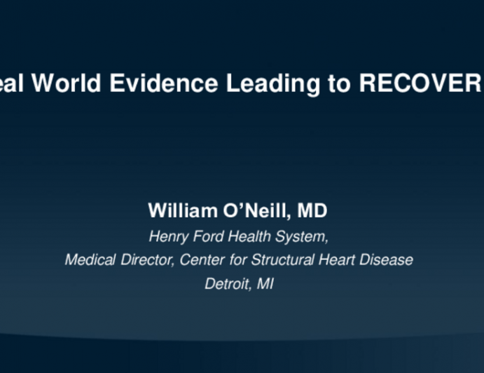 Real World Evidence leading to RECOVER IV