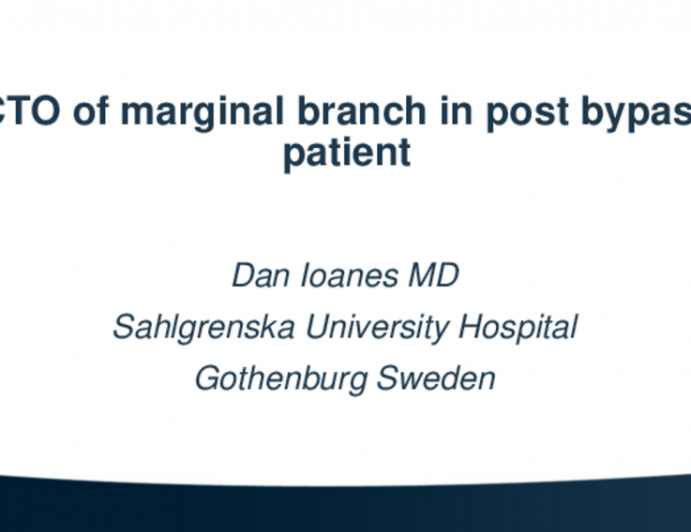 TCT 542: CTO of marginal branch in post bypass patient