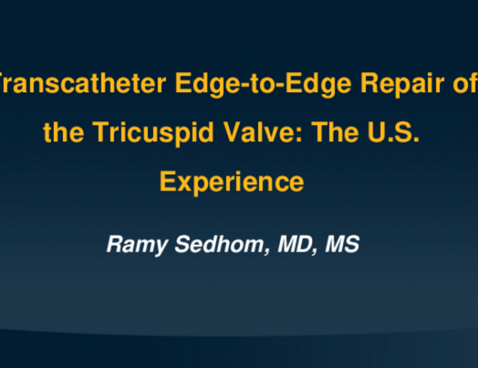Transcatheter Edge-to-Edge Repair of the Tricuspid Valve: The U.S. Experience