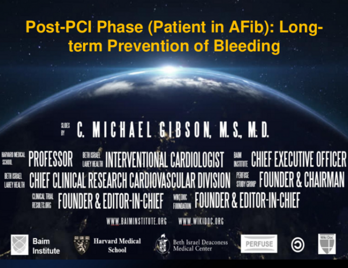 Post-PCI Phase (Patient in AFib): Long-term Prevention of Bleeding
