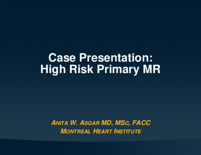 Where the Roads Cross: A High Surgical Risk Case With Mitral Anatomy Suitable for Repair