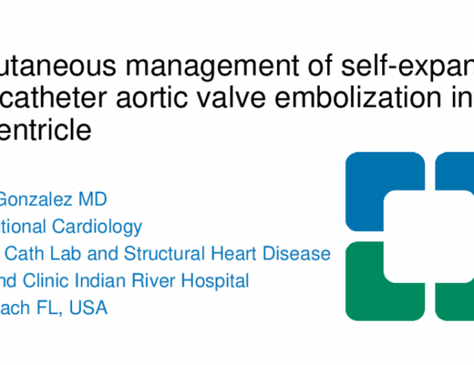 TCT 531: Percutaneous Management of Self-Expanding Transcatheter Aortic Valve Embolization Into The Left Ventricle