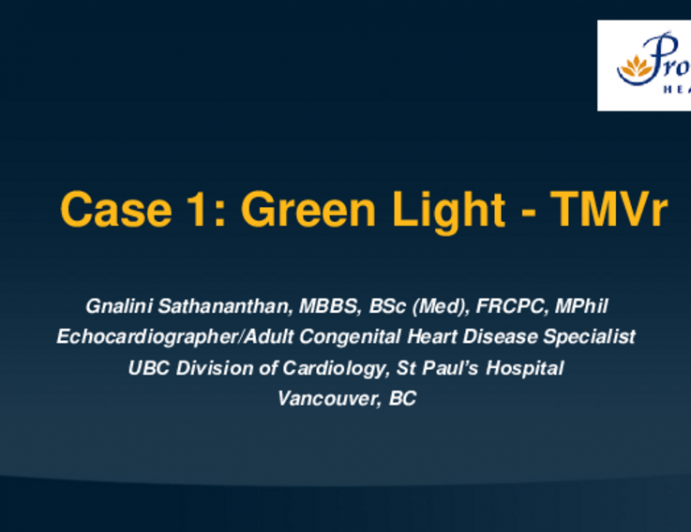 Case 1: Green Light – TMVr Based on Echo Imaging