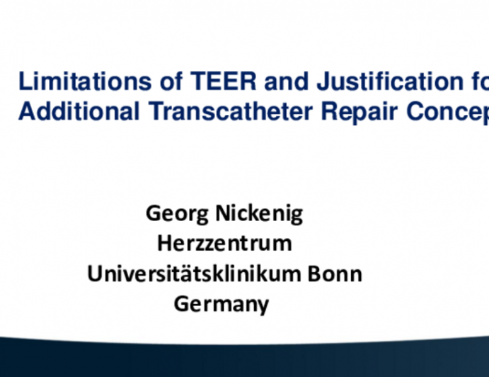 Limitations of TEER and Justification for Additional Transcatheter Repair Concepts