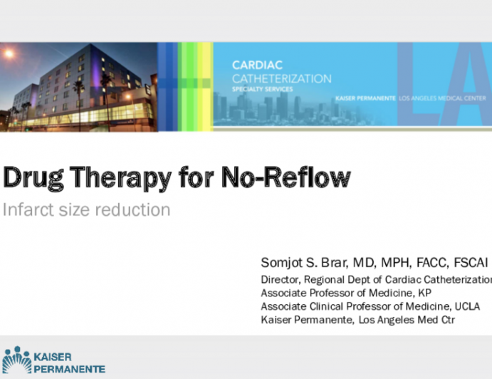 Drug Therapy for No Re-Flow