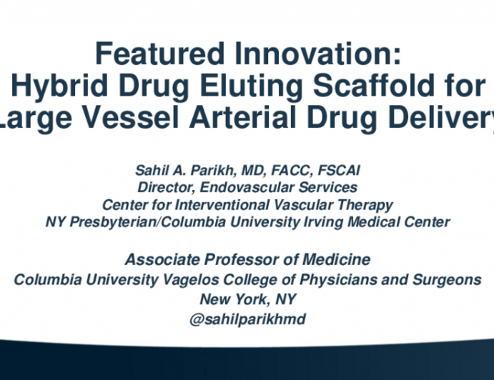 Hybrid Drug Eluting Scaffold for Large Vessel Arterial Drug Delivery