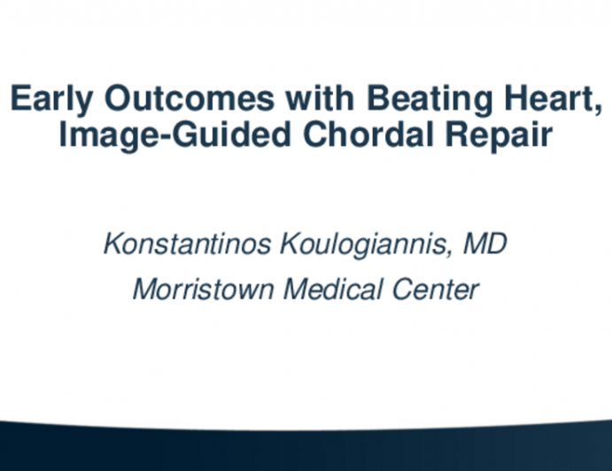 Early Outcomes with Beating Heart, Image-Guided Chordal Repair