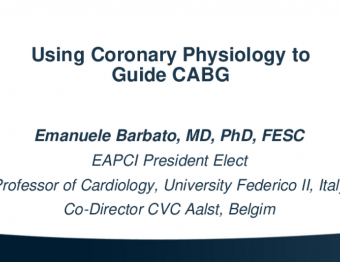 Case-Based Learning: Using Coronary Physiology to Guide CABG