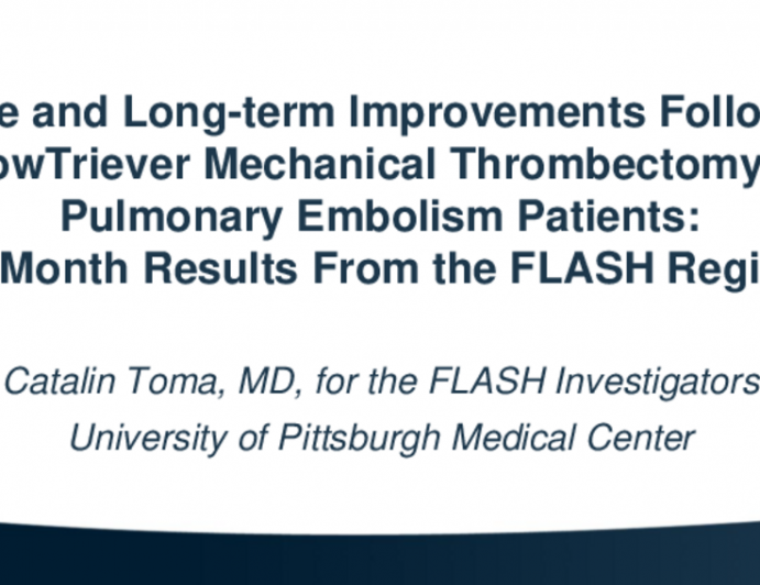 Acute and Long-term Improvements Following FlowTriever Mechanical Thrombectomy in Pulmonary Embolism Patients: Six-Month Results From the FLASH Registry