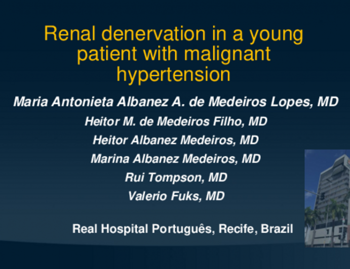 TCT 677: Renal denervation in a young patient with malignant hypertension