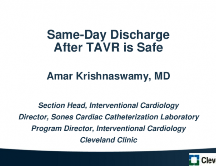 Early Discharge After TAVR