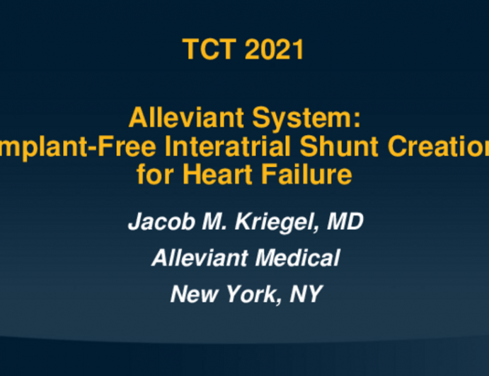 Alleviant System: Implant-Free Interatrial Shunt Creation for Heart Failure