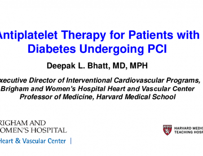 Antiplatelet Therapy for Patients with Diabetes Undergoing PCI