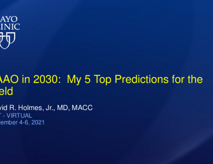 LAAO in 2030: My 5 Top Predictions for the Field