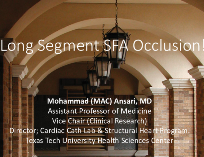 Case Presentation: Long Segment SFA Occlusion