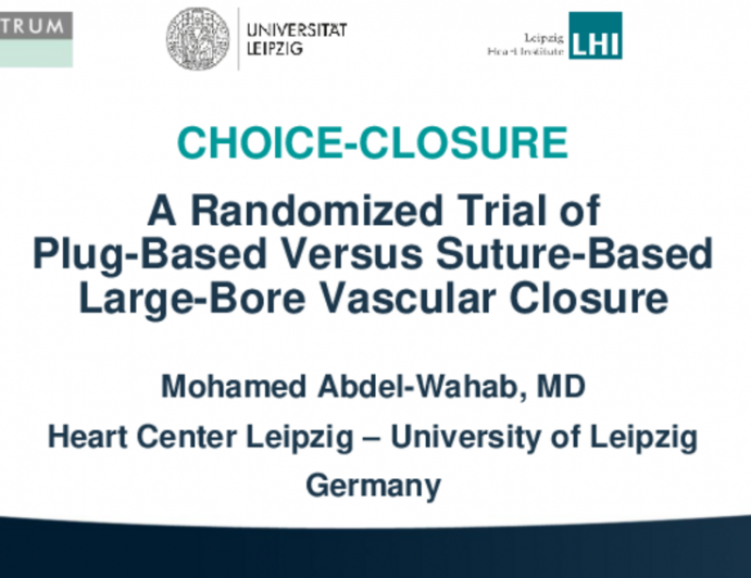 CHOICE-CLOSURE: A Randomized Trial of Plug-Based Versus Suture-Based Large-Bore Vascular Closure