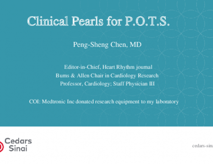 Clinical Pearls for P.O.T.S. 