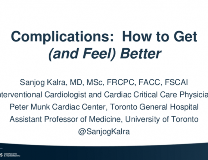 Critical Appraisal of Complications: How to Get (and Allow Yourself to Feel) Better
