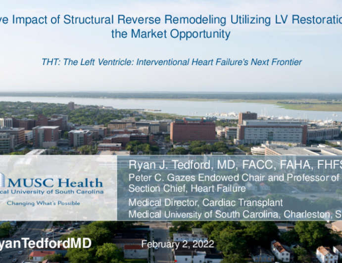 Positive Impact of Structural Reverse Remodeling Utilizing LV Restoration and the Market Opportunity