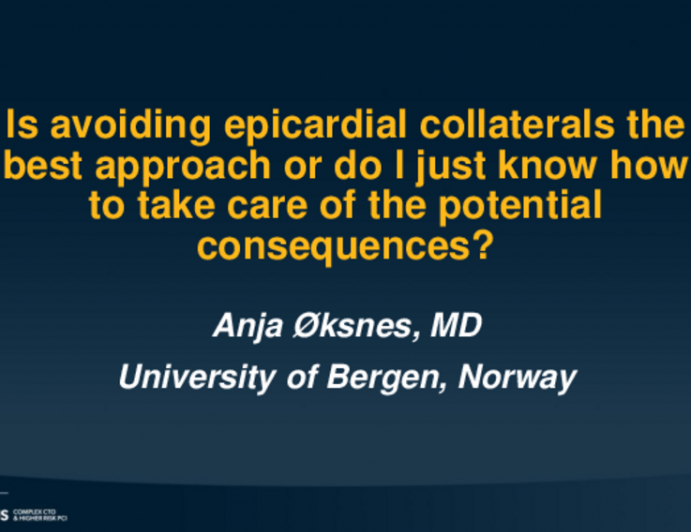 Is avoiding epicardial collaterals the best approach or do I just know how to take care of the potential consequences?