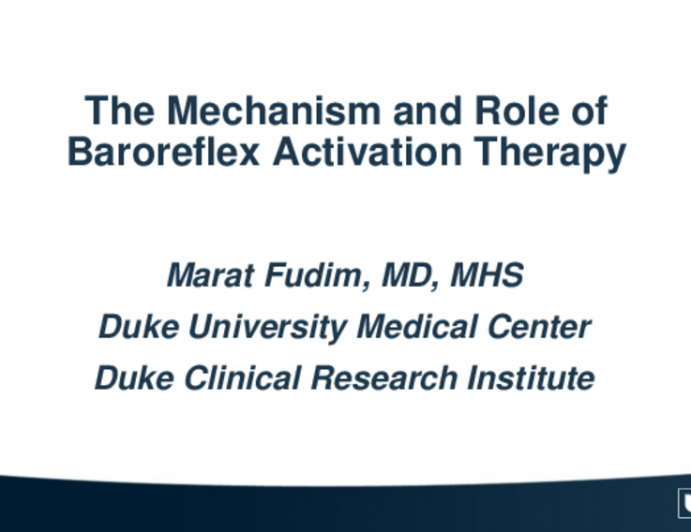 Mechanism of Action of Baroreflex Activation Therapy