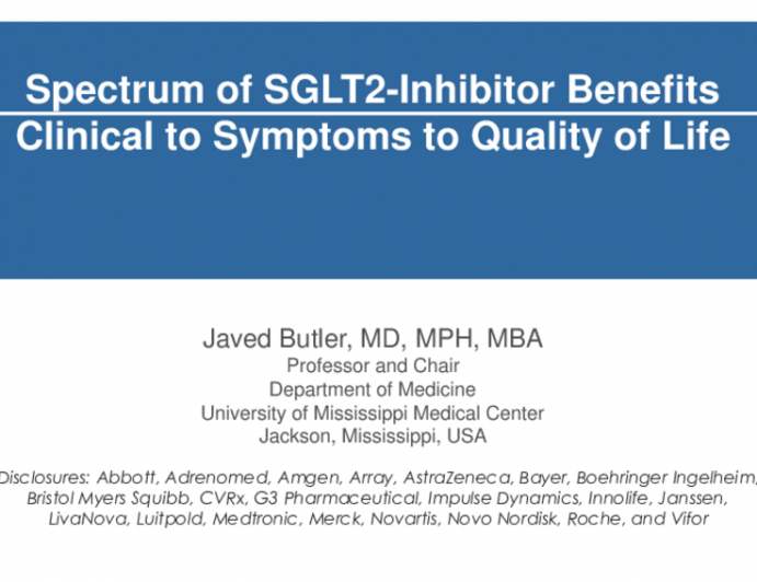 Spectrum of SGLT2-Inhibitor Benefits: Clinical to Symptoms to Quality of Life