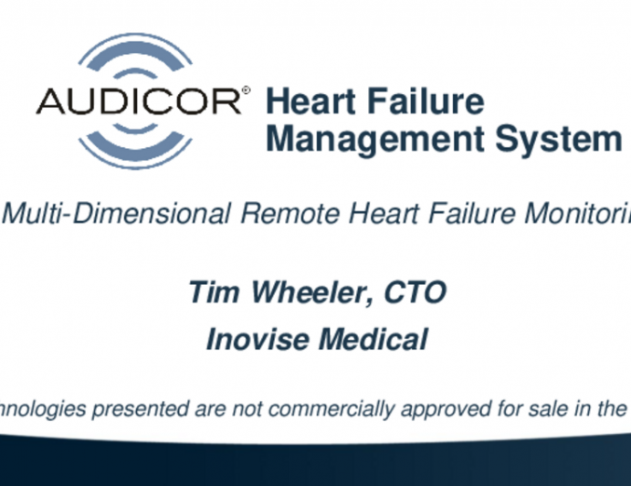 Audicor – Hand-Held ECG and Cardiac Acustic Biomarkers for Managing Heart Failure