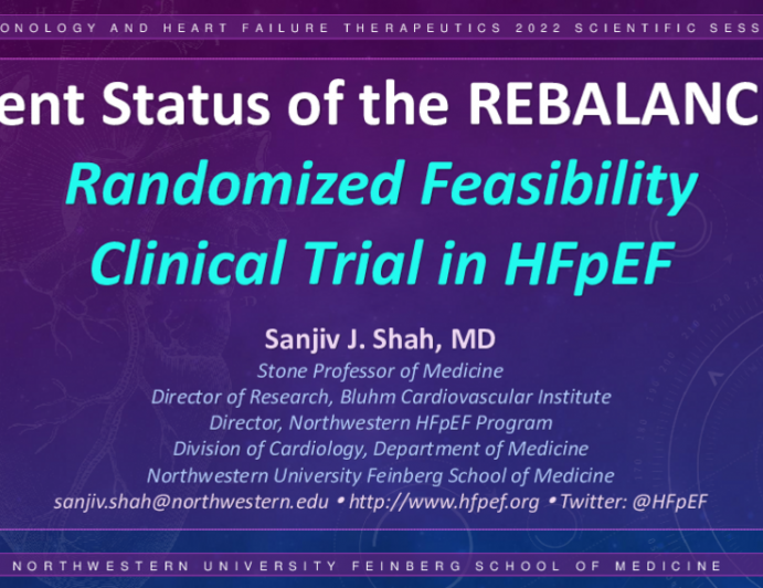 Current status of the REBALANCE-HF US FDA randomized feasibility clinical trial in HFpEF