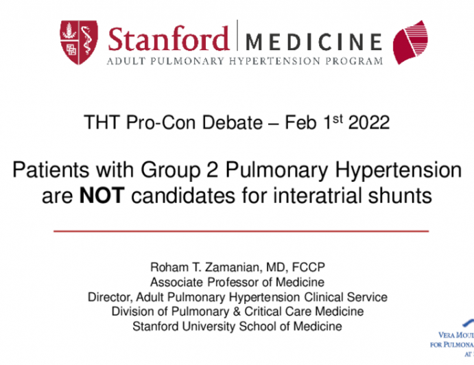 PRO - Patients with Group 2 Pulmonary Hypertension are not candidates for interatrial shunts!